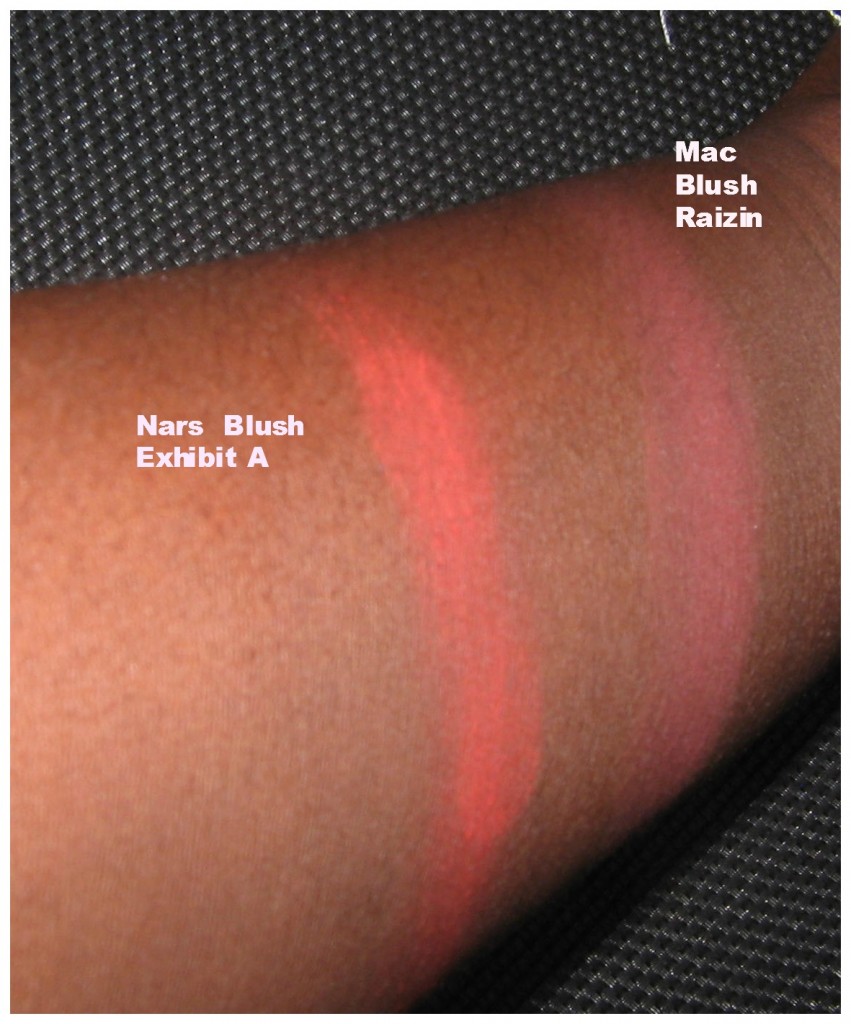 Nars Blush swatches on Dark skin